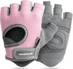 VINSGUIR Women's Weight Lifting Gym Gloves - Pink