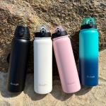 1L Stainless Steel Insulated Water Bottle with Straw