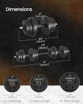 Adjustable 2-in-1 Dumbbell Set with Barbell Bar