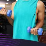 KAYMAN 5kg Neoprene Dumbbells with Grip
