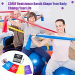 COFOF Resistance Bands with 4 Levels & Guide