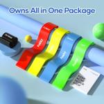 5 Pack Natural Latex Resistance Bands for Workouts