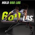 FitinOne Adjustable Weight Bench for Home Gym