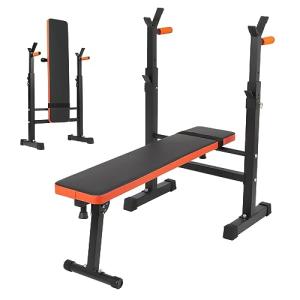 Adjustable Weight Bench with Dip Station for Home Gym