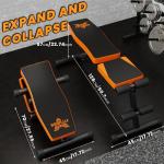 DSKEUZE Weight Bench with 8 Adjustable Backrest Positions