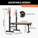 Adjustable Weight Bench with Dip Station for Home Gym
