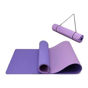 Non-Slip Yoga Mat with Carry Strap - Violet