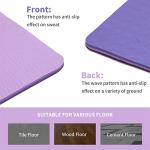 Non-Slip Yoga Mat with Carry Strap - Violet