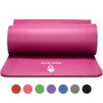 Extra Thick Non-Slip Yoga Mat with Strap (Pink)