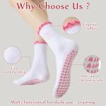 Cute Ruffle Pilates Grip Socks - 2 Pairs