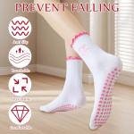 Cute Ruffle Pilates Grip Socks - 2 Pairs
