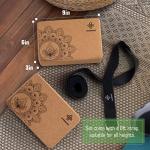 Overmont Cork Yoga Blocks 2-Pack with Strap