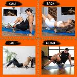 Black Foam Roller with 3 Resistance Bands