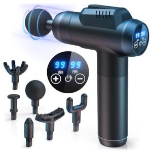 Timiyou Deep Tissue Massage Gun with 6 Heads