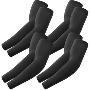 Fuinloth UV Protection Compression Arm Sleeves - Black