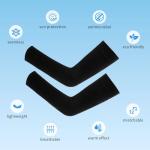Black Arm Sleeves for Sun and UV Protection