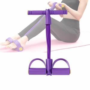 Qublex 6-Tube Resistance Band with Foot Pedal