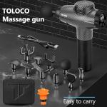TOLOCO Deep Tissue Massage Gun with 12 Heads