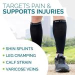 Calf Compression Sleeves for Pain Relief – Black
