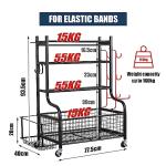 ZACHVO Dumbbell Rack with Wheels and 8 Hooks