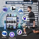 ZACHVO Dumbbell Rack with Wheels and 8 Hooks