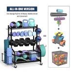 ZACHVO Dumbbell Rack with Wheels and 8 Hooks