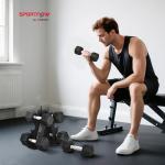 Hex Dumbbell Set with Storage Rack and Weights