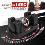 EnterSports 18kg Adjustable Dumbbells for Home Gym