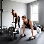 Hex Dumbbell Set with Storage Rack and Weights
