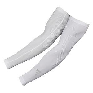 Adidas Compression Arm Sleeves for Adults, White