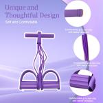 Qublex 6-Tube Resistance Band with Foot Pedal