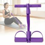 Qublex 6-Tube Resistance Band with Foot Pedal