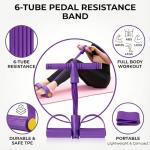 Qublex 6-Tube Resistance Band with Foot Pedal