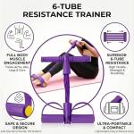 Qublex 6-Tube Resistance Band with Foot Pedal