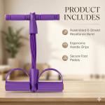 Qublex 6-Tube Resistance Band with Foot Pedal