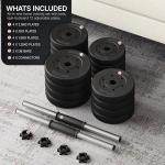 Yaheetech 30KG Adjustable Dumbbells for Home Gym