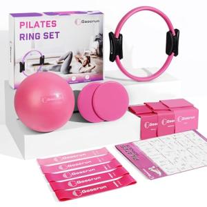 Goocrun Pilates Ring and Resistance Bands Set