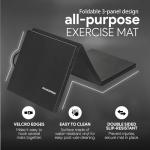 BalanceFrom 2-Inch Thick Folding Exercise Mat - Black
