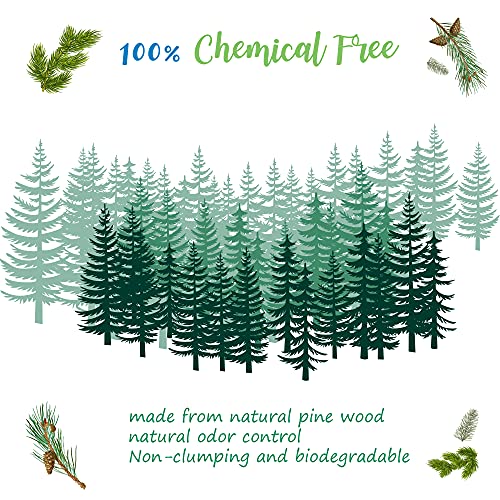 Natural Pine Wood Cat Litter Pellets - Non-Clumping