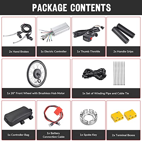 A & W 48V 1000W Electric Bike Motor Kit