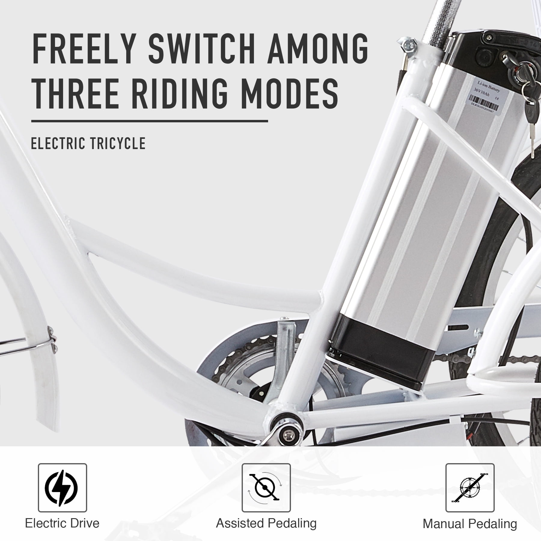 VIRIBUS 26" Electric Trike for Adults
