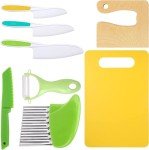 Kids' 8-Piece Wooden Cooking Knife Set