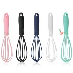 Mini Silicone Whisks Set for Kids Cooking