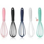 Mini Silicone Whisks Set for Kids Cooking
