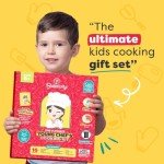 Kids Cooking Set with Real Utensils and Guide