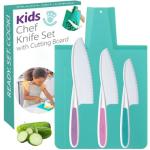 Kids Kitchen Knife and Foldable Cutting Board Set