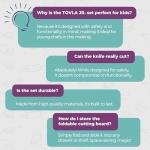 Kids Kitchen Knife and Foldable Cutting Board Set