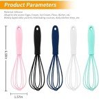 Mini Silicone Whisks Set for Kids Cooking
