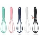 Mini Silicone Whisks Set for Kids Cooking