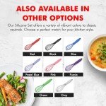 Kid-Friendly Red Silicone Cooking Whisk - 10.5 Inch